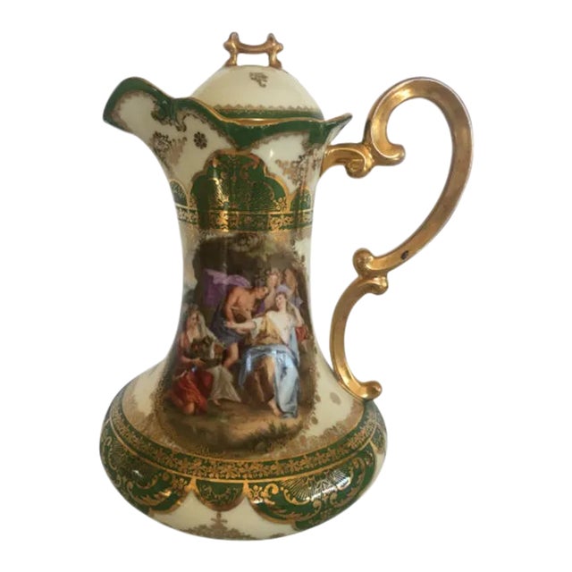 Antique Austrian Porcelain Chocolate Pot For Sale