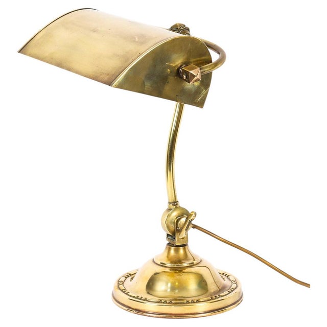 Vintage Art Deco Articulated Brass Desk Lamp, 1920s For Sale - Image 12 of 12