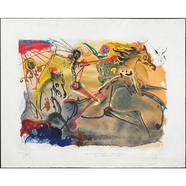 Salvador Dali, Les Caveliers de l'Apocalypse, 1971, Etching and Aquatint For Sale - Image 4 of 8