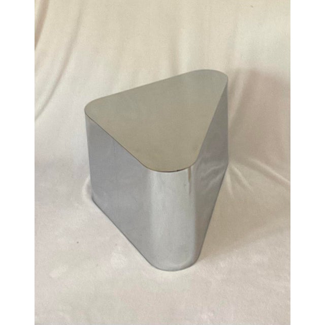 Vintage 1970s Modern Chrome Triangle Display Stand | Chairish