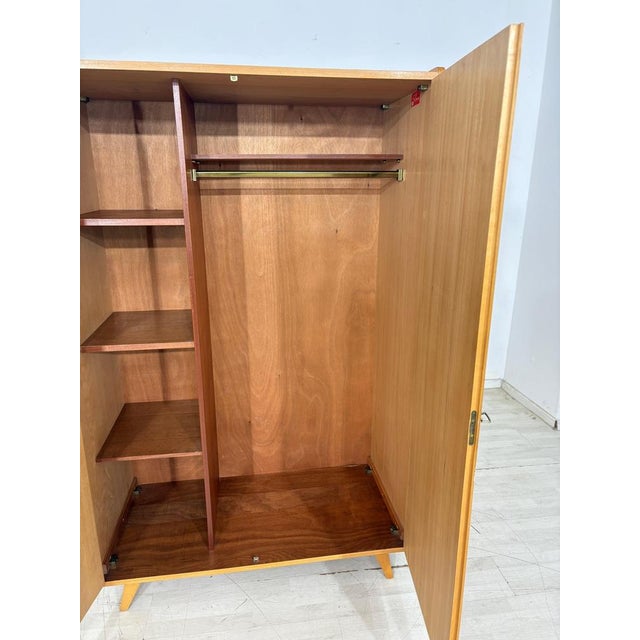 Mid-Century Modern Wardrobe in Light Wood, 1960s For Sale - Image 5 of 13