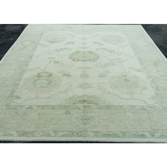 Early 21st Century Turkish Oushak Rug 8'1" x 9'9" #19403 For Sale - Image 5 of 8