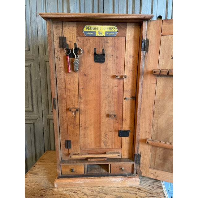 French Tool Wall Cabinet from Peugeot Fréres, 1910 For Sale - Image 6 of 18