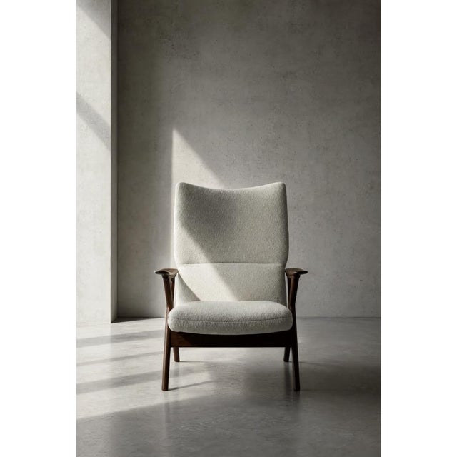 Mid-Century Norwegian Modern Teak and White Bouclé Lounge Chair, 1960s For Sale - Image 15 of 18
