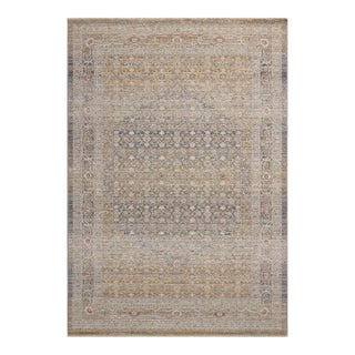 Chris Loves Julia x Loloi Ida Stone / Gold 9'-3" x 13'-1" Area Rug For Sale