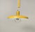 Saliscendi ceiling lamp in excellent condition with brass details and hat of a beautiful yellow mustard. Up to 250V...