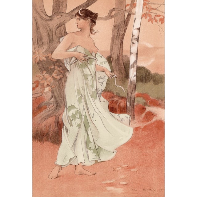 Auguste donnay (1862-1921) artémis (diana) original lithograph from the glorious portfolio "l'estampe moderne", issue #10...