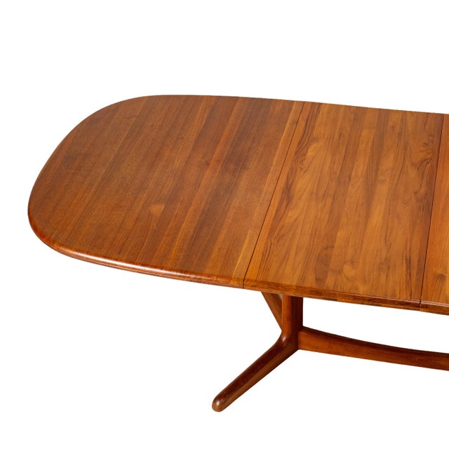 1990s 1990s Danish Modern Solid Teak Expandable 102" Dining Table W/ Two Leafs For Sale - Image 5 of 18