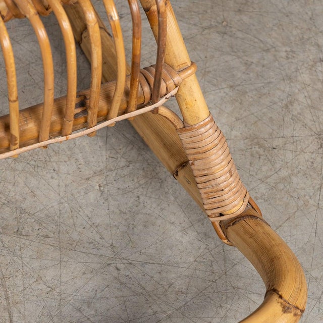 Vintage Italian Bamboo and Rattan Rocking Chair, 1960 For Sale - Image 6 of 18