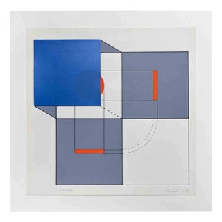 Agostino Bonalumi, Abstract Composition, Screen Print, 1973 For Sale