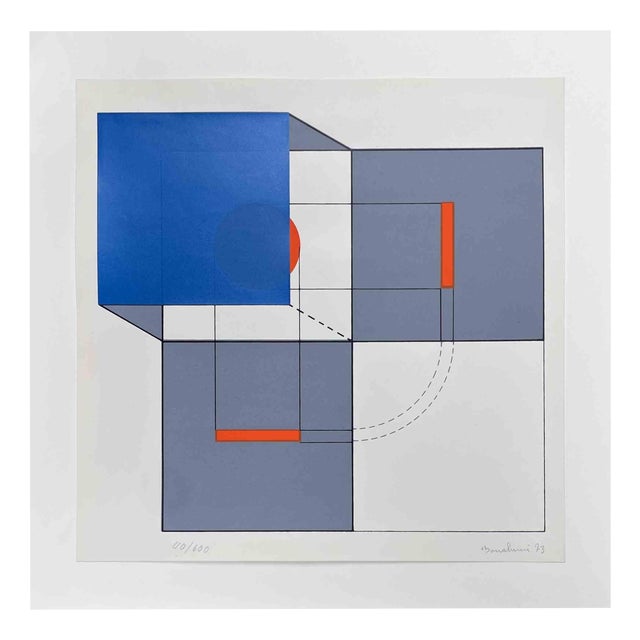 Agostino Bonalumi, Abstract Composition, Screen Print, 1973 For Sale