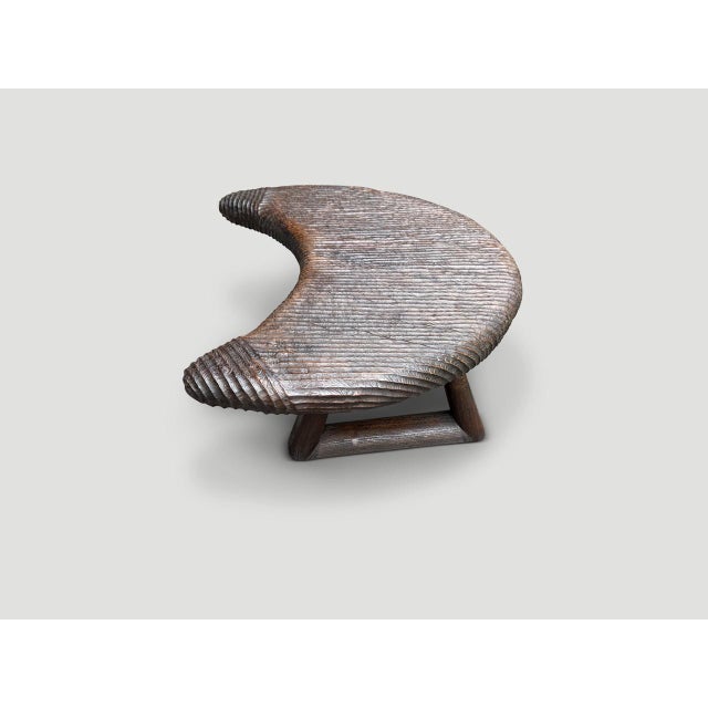 Andrianna Shamaris Impressive Half Moon Hand Carved Coffee Table For Sale - Image 14 of 18