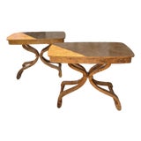 Pair of Burlwood Stafford Console / Side Tables Attributed to Rose Tarlow For Sale