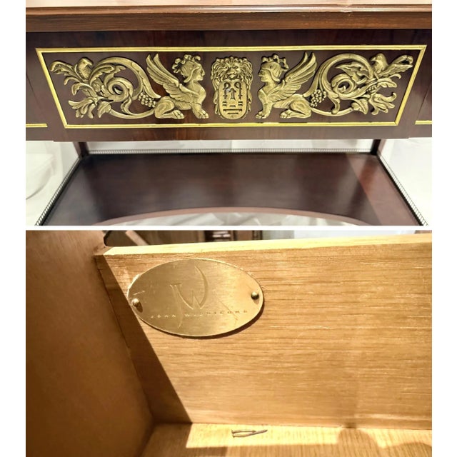 John Widdicomb Neoclassical Mahogany Console Table With Gilt Bronze Mounts For Sale - Image 11 of 14