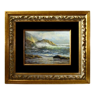 Bill Shaddix Evening Surf C. 1980 Painting For Sale