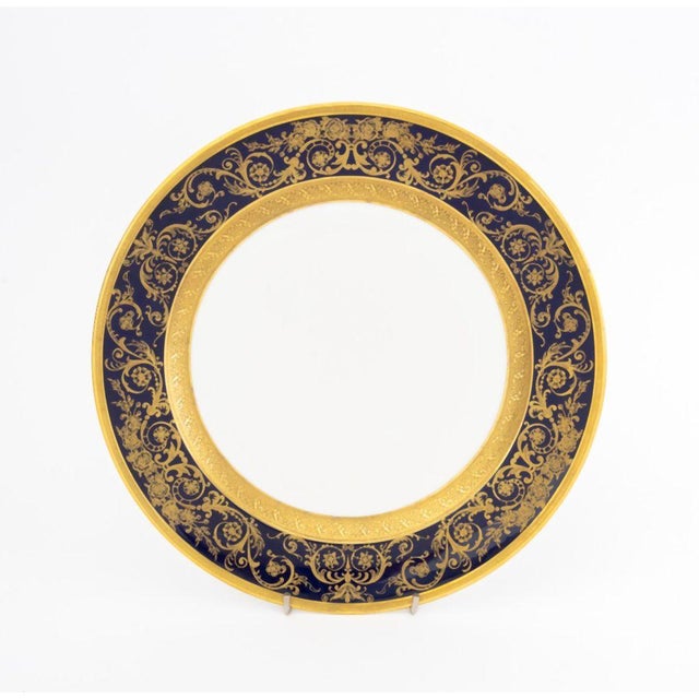 Modern Early 20th Century C. Ahrenfeldt Limoges Porcelain Dinner Plates - Set of 12 For Sale - Image 3 of 7