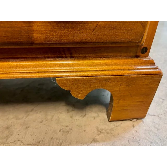 Brass 1970s Ethan Allen Chairside "Captains Chest" of Drawers For Sale - Image 8 of 9