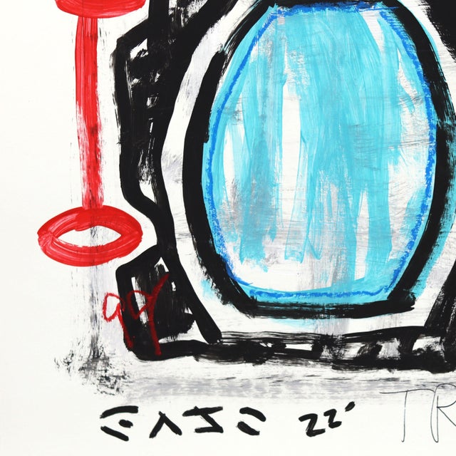 2020s Mood Lamp Ceremony - Original Pop Street Art Acrylic Painting on Newspaper by Gary John For Sale - Image 5 of 7