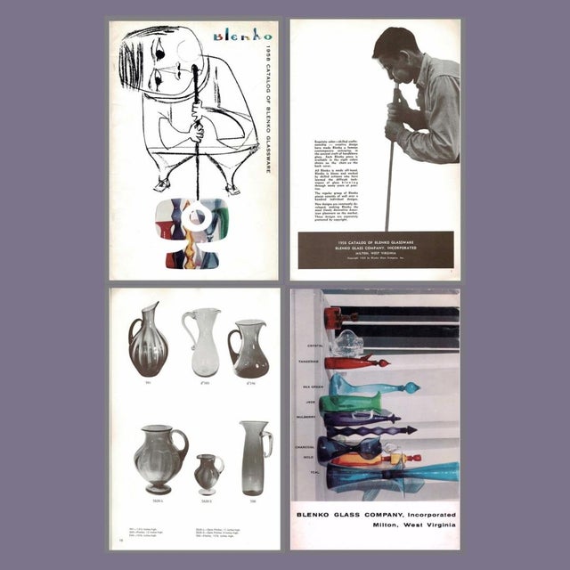 Glass 1958 Blenko Mulberry Pitcher #5828 L For Sale - Image 7 of 8