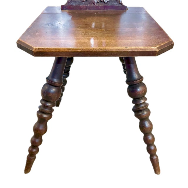 Wood Antique Hand-Carved Welsh Hall Chair For Sale - Image 7 of 12