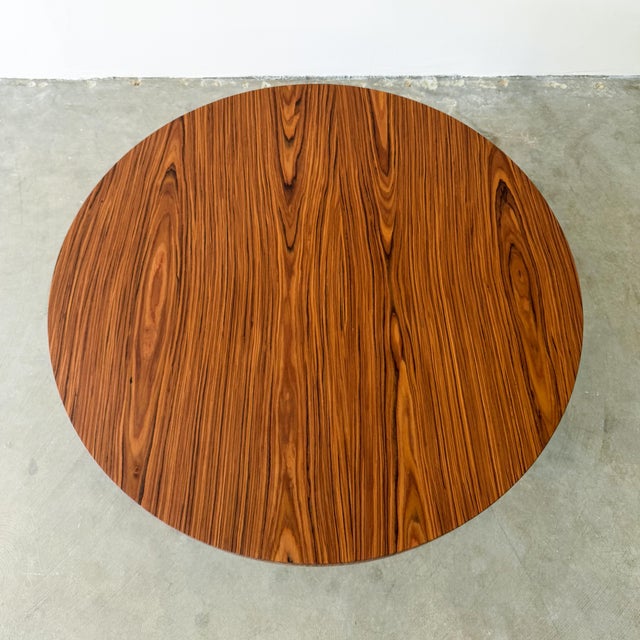 Coffee Mid-Century Modern Round Rosewood Pedestal Coffee Table For Sale - Image 8 of 9
