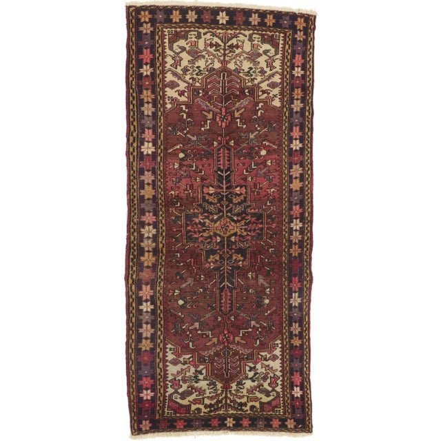 Vintage Persian Heriz Rug Runner - 03'08 X 08'04 For Sale - Image 11 of 11