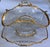Glass Gold Gilt Cambridge Wildflowers Bon Bon Plate & Basket Depression Glass - Two Pieces For Sale - Image 7 of 12