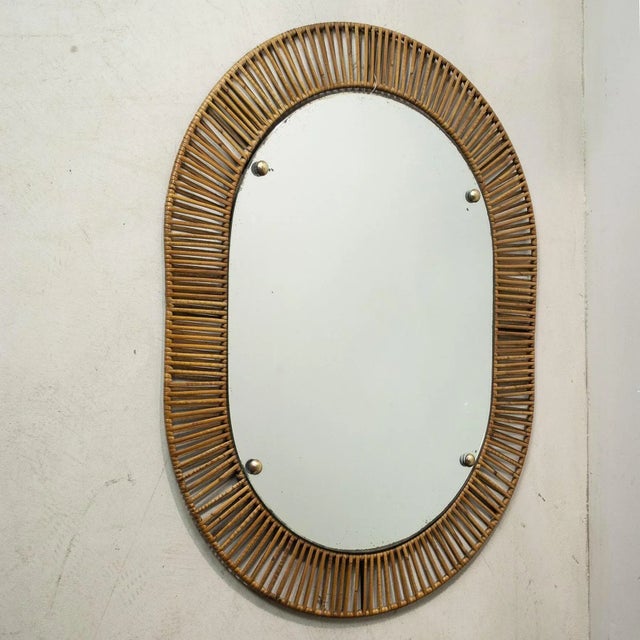 Italian Wrought Iron Bamboo Mirror Frame, 1950s For Sale - Image 9 of 9
