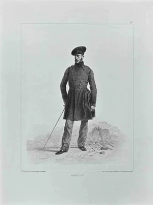 Auguste Raffet, Portrait of Amedéé Huot, Original Lithograph, 1848
