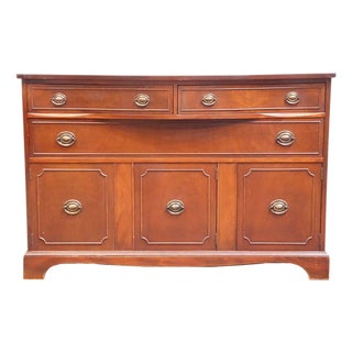 Brickwede Brothers Solid Mahogany Traditional Duncan Phyfe Style 54" Bowfront Buffet 257 For Sale