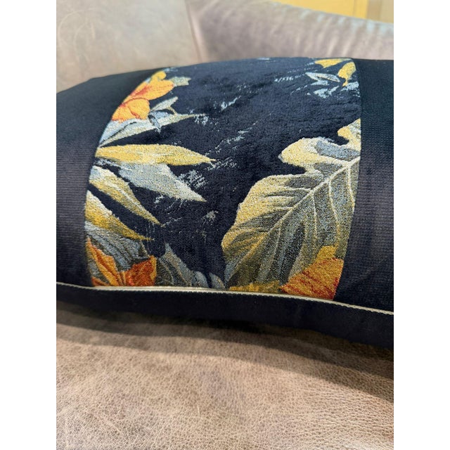 2020s Handmade Panther Velvet Lumbar Cushion Cover For Sale - Image 5 of 12