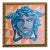 Original Medusa Portrait Painting in Ornate Gold Beaded Frame, Oil on Canvas, 12" X 12" by Tatiana Duperault For Sale