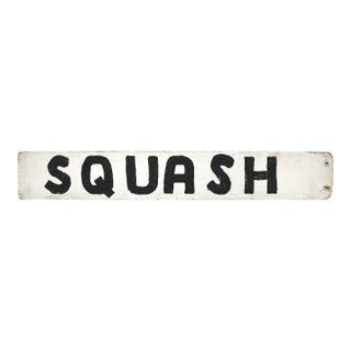 Vintage Squash Farm Stand Sign For Sale