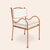 Metal Panarea Armchair in White and Orange Striped Upholstery by Ceraudo, 2010s For Sale - Image 7 of 7
