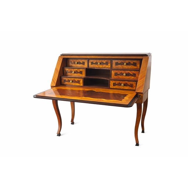 Secretary Desk with Inlays, 1890s For Sale - Image 5 of 8