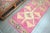 Tribal 1960s Vintage Pink Color Geometric Handmade Turkish Runner For Sale - Image 3 of 11