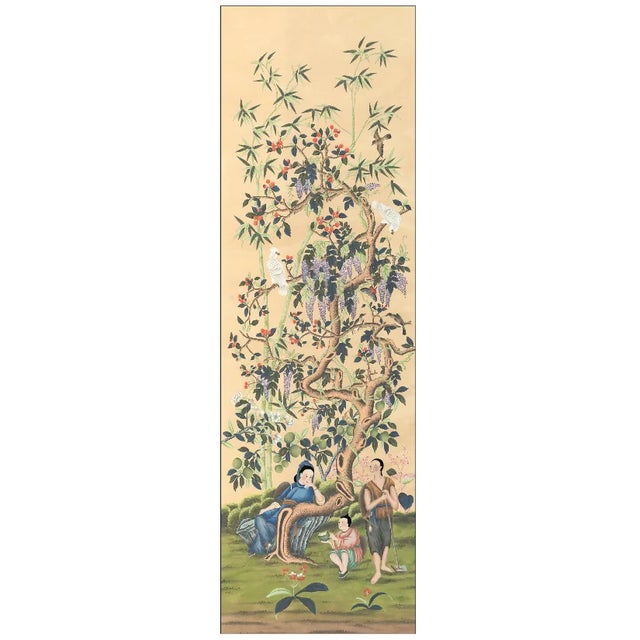 Chinoiserie Set of Four Chinoiserie Wall Panels, 18th Century Style For Sale - Image 3 of 5