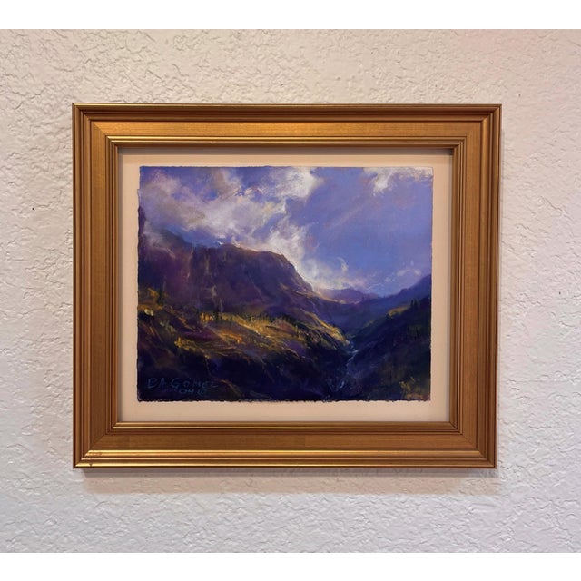 The artwork captures a serene morning scene beneath Ingram Falls, with soft pastels depicting the interplay of light and...