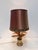 Brown Table Lamp with Sculptural Leaf Base by Willy Daro For Sale - Image 8 of 9