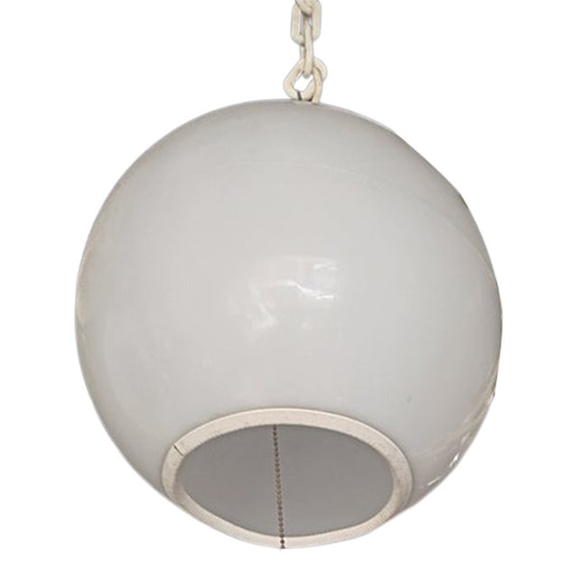 1970's 14" Diameter Globe Swag Pendant Lamp For Sale