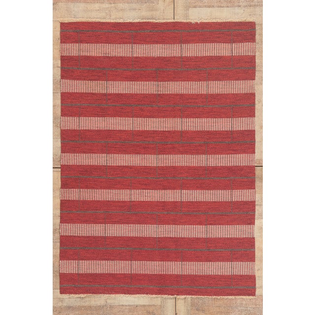 Vintage Swedish Rollakan Rug, 04'07 X 06'04 For Sale - Image 10 of 10