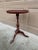 English Georgian Revival Mahogany Drinks Table With Burgundy Tooled Leather Top For Sale - Image 3 of 9
