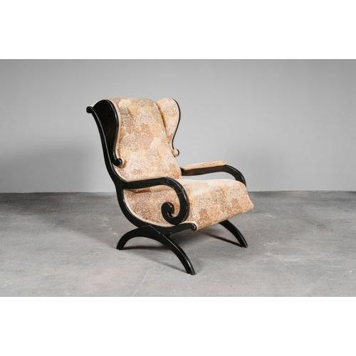 Wingback Chair Period & Style: Biedermeier - Mid-19th Century Features - Elegant and practical piece of furniture with...