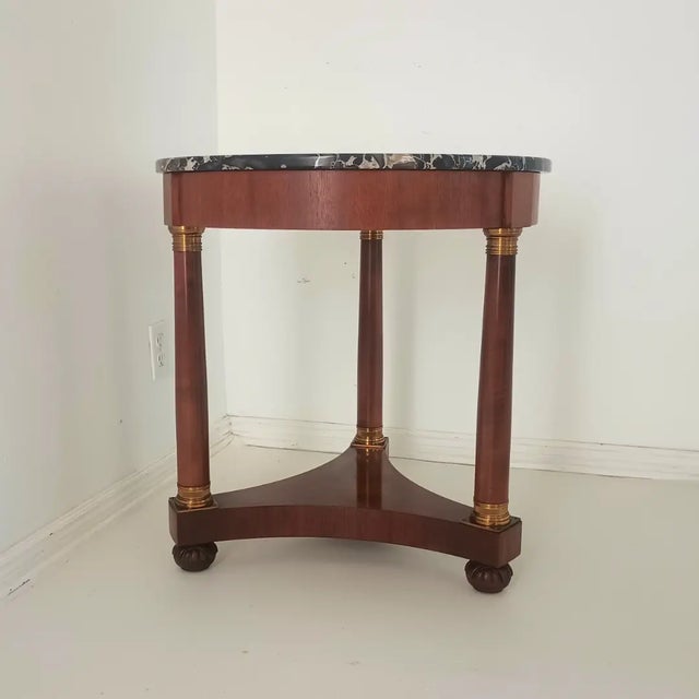 Vintage Marble Side Table by Baker For Sale In Los Angeles - Image 6 of 10