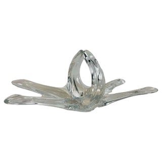 Fruit Bowl or Centerpiece in Translucent Crystal, 1960s For Sale