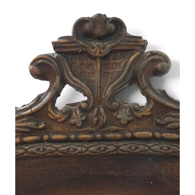 1900 - 1909 Antique Victorian Compo Wood Frame 17.5x29" Overall, 12x18" Opening Ornate Crest For Sale - Image 5 of 9