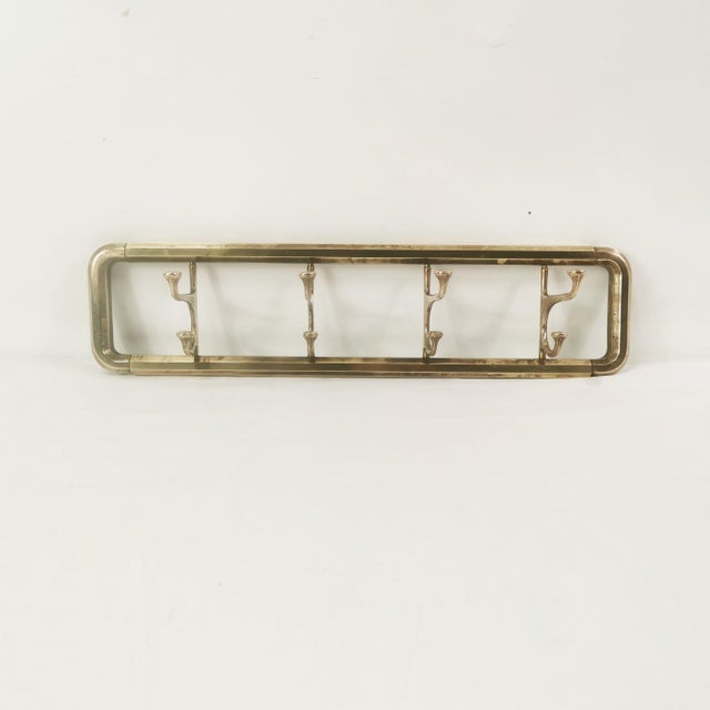 Art Deco Brass Wall Hanger, Austria, 1940s For Sale - Image 13 of 14