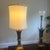 1970s Rembrandt Lamp Company Hollywood Regency Brass Palm Leaf Torchiere Table Lamps With Original Shades - a Pair For Sale - Image 12 of 12