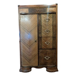 1930s Art Deco Waterfall Chifferobe For Sale
