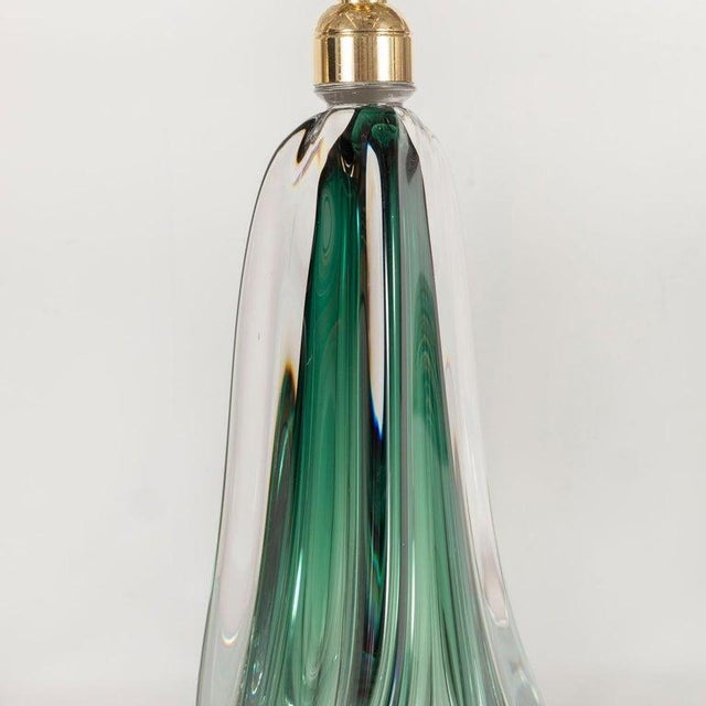 1960s Amorphic Sommerso Murano Glass Lamps - A Pair For Sale In New York - Image 6 of 9